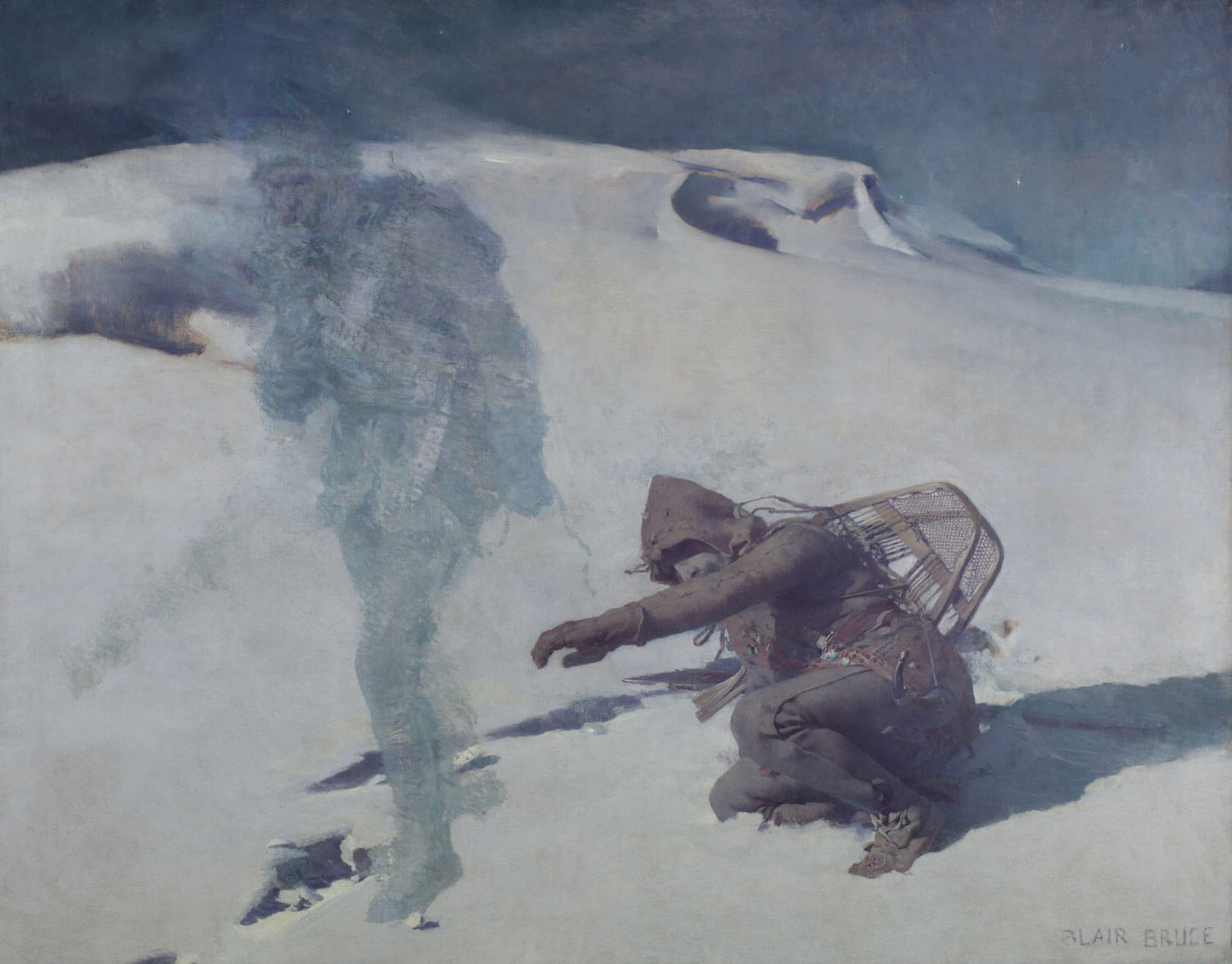 William Blair Bruce (Canadian 1859-1906), The Phantom Hunter 1888, oil on canvas, Bruce Memorial, 1914.