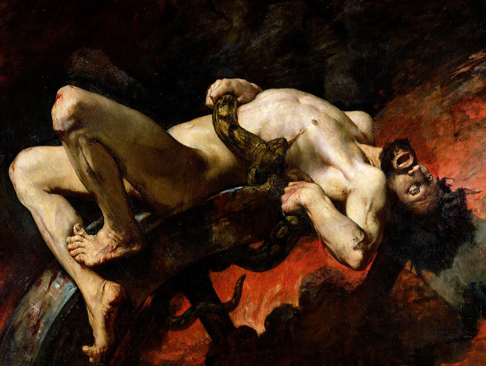 fig. 5 – Jules-Élie Delaunay (French 1828‐1891), Ixion Plunged into Hades c.1880, oil on canvas, The Joey and Toby Tanenbaum Collection, 2002.