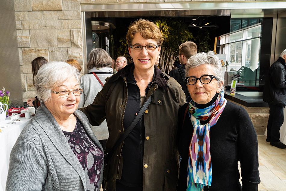 Artful Moments participants attending the exhibition opening reception with family and friends