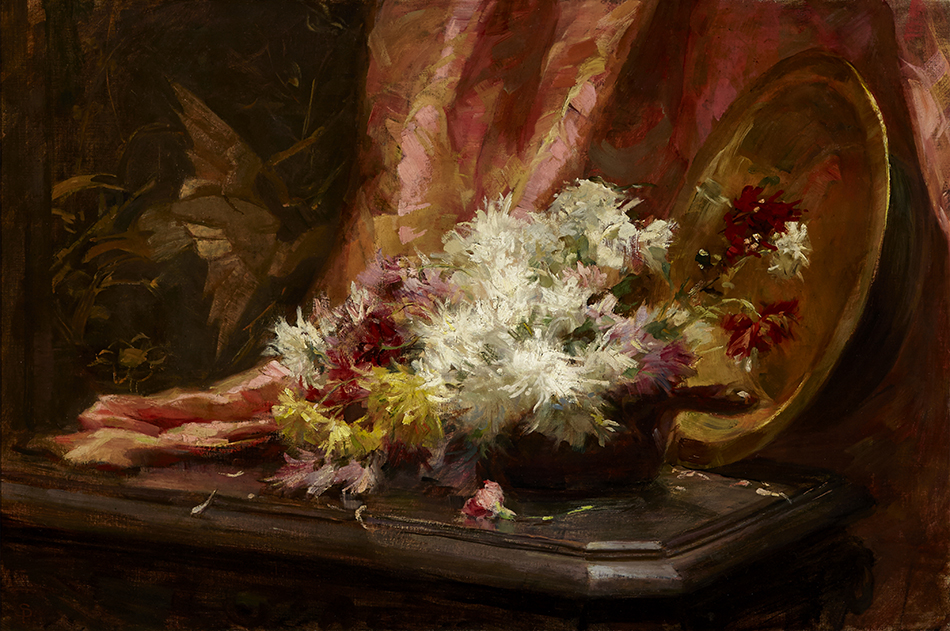 Sophie Pemberton (1869-1959), Chrysanthemums, c.1901, oil on canvas. Gift of the Volunteer Art for the 100th Project and purchased with the assistance of the Peena Memorial, 2014.