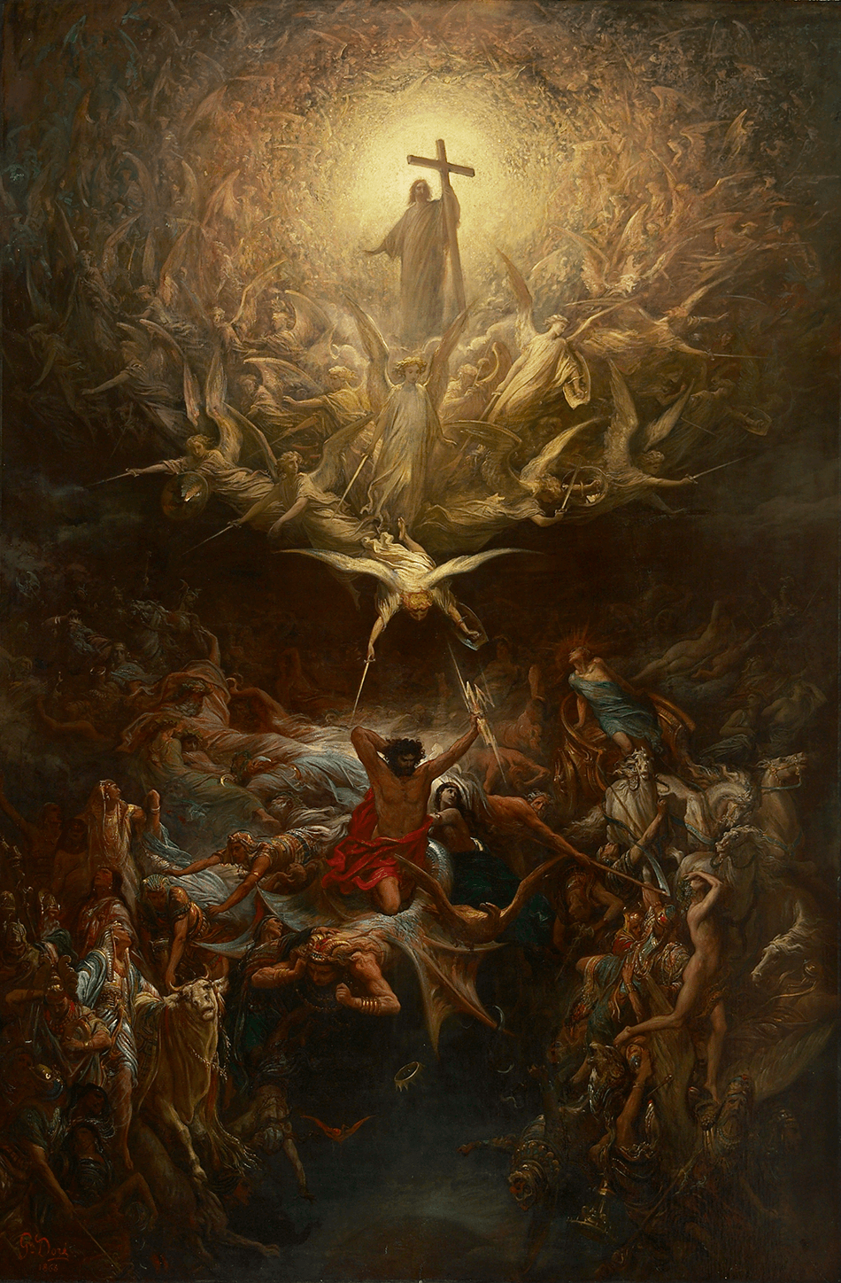 Gustave Doré (French 1832-1883), The Triumph of Christianity over Paganism 1868, oil on canvas. The Joey and Toby Tanenbaum Collection, 2002.