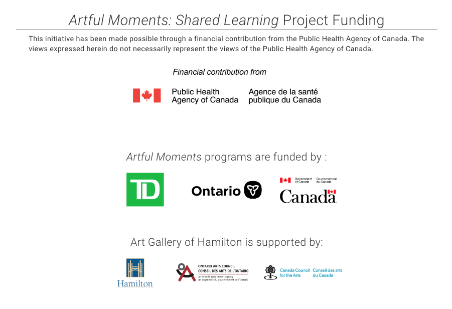 Artful Moments: Shared Learning Project Funding
This initiative has been made possible through a financial contribution from the Public Health Agency of Canada. The views expressed herein do not necessarily represent the views of the Public Health Agency of Canada.