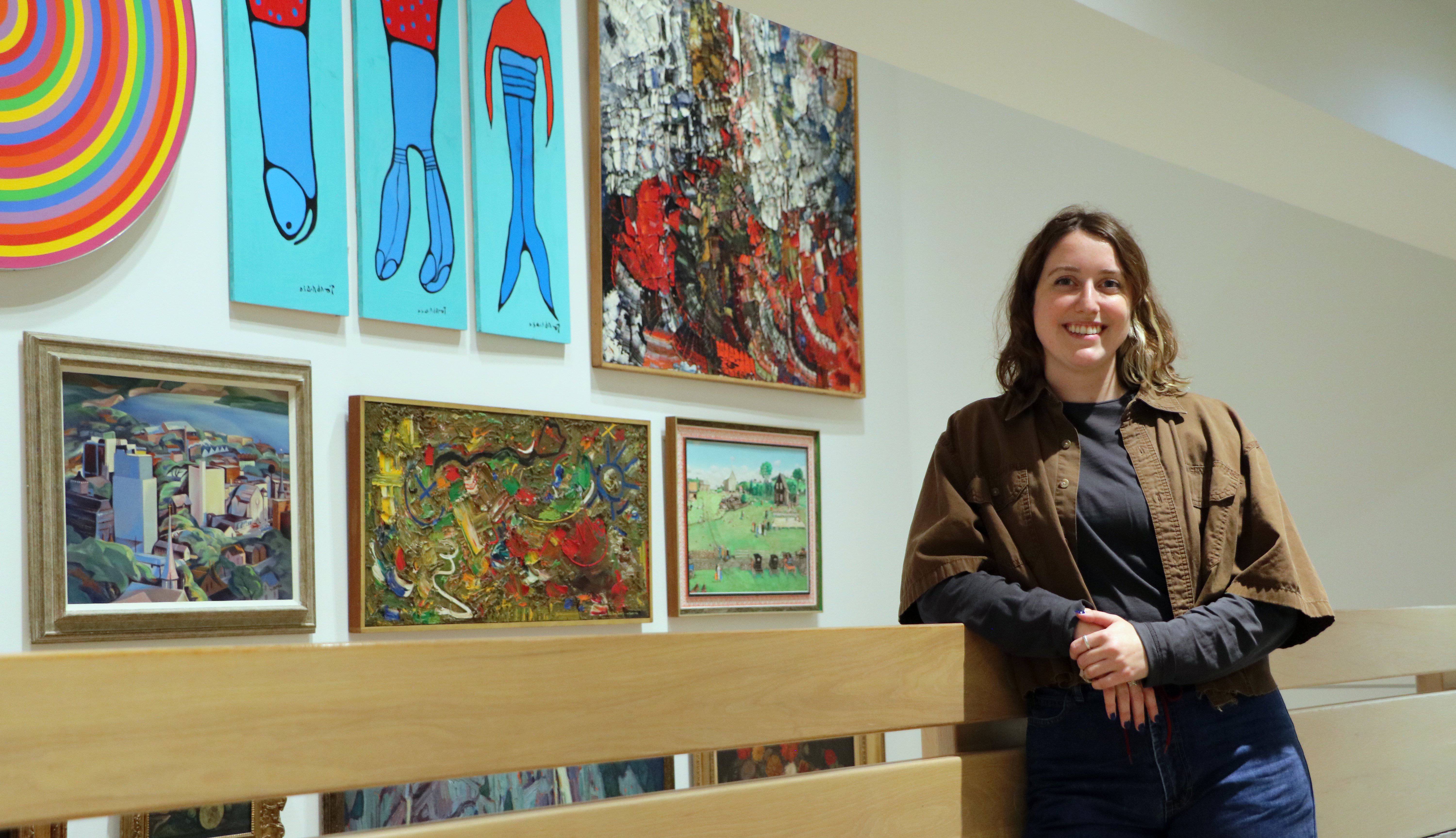 Artist Julianna Biernacki at the Art Gallery of Hamilton