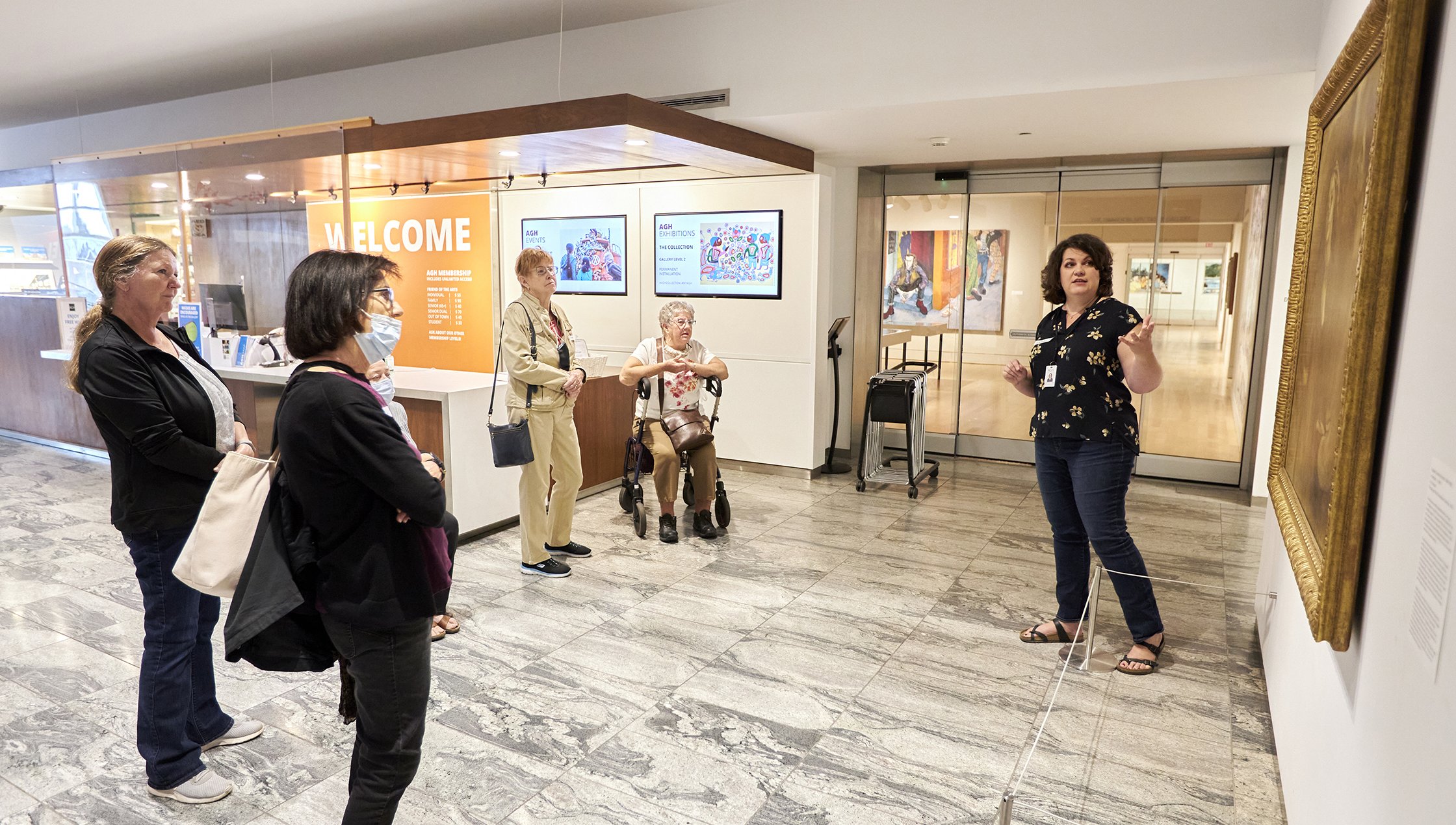 Participants in the Artful Moments program at the Art Gallery of Hamilton